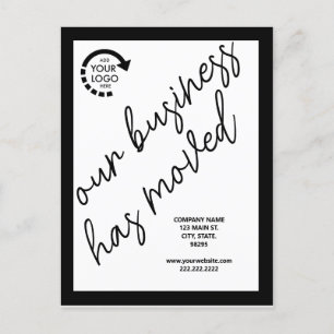 カスタムロゴ事業移転案内アドレス ポストカード