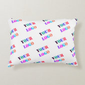 カスタムロゴ付きパーソナライズされた枕 アクセントクッション (正面)