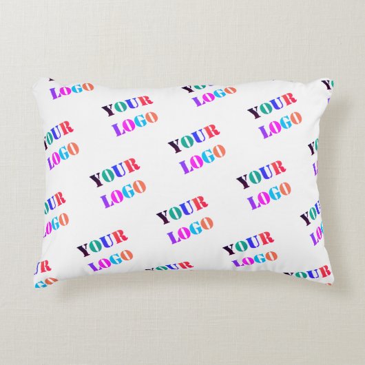 カスタムロゴ付きパーソナライズされた枕 アクセントクッション (正面)