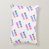 カスタムロゴ付きパーソナライズされた枕 アクセントクッション (裏面(縦))