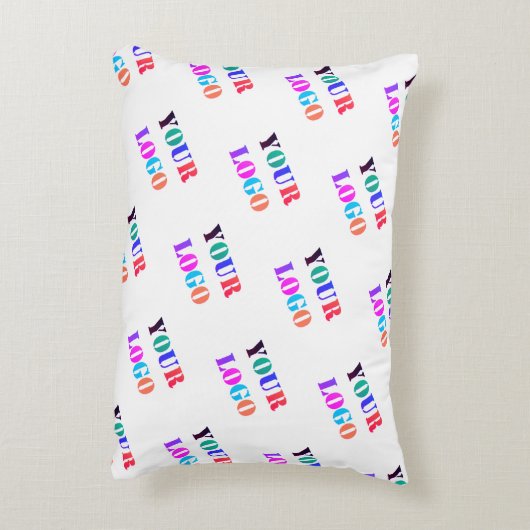 カスタムロゴ付きパーソナライズされた枕 アクセントクッション (裏面(縦))