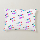 カスタムロゴ付きパーソナライズされた枕 アクセントクッション (裏面)