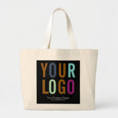 カスタムロゴ付きプロモーショントートバッグ ラージトートバッグ (正面)