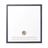 カスタムロゴ付き医療用メモ帳 ノートパッド (正面)