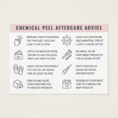 カスタムロゴ任意の色のケミカルピールアフターケアカード (裏面)