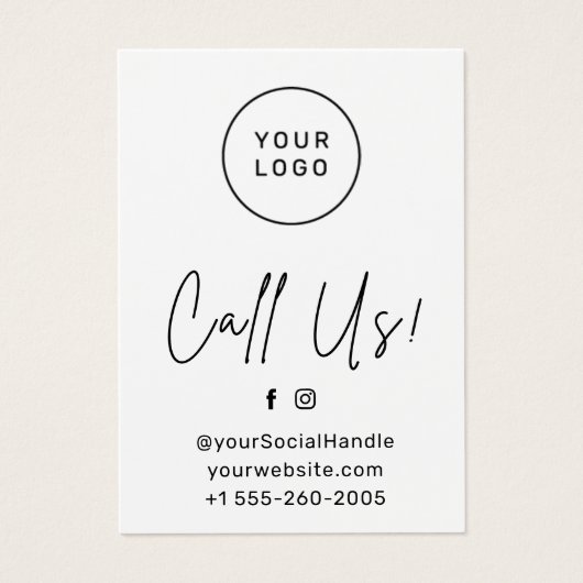 カスタムロゴ任意の色のケミカルピールアフターケアカード (正面)