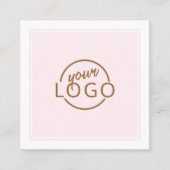 カスタムロゴ任意の色のミニマ縁どエレガントリスト スクエア名刺 (正面)