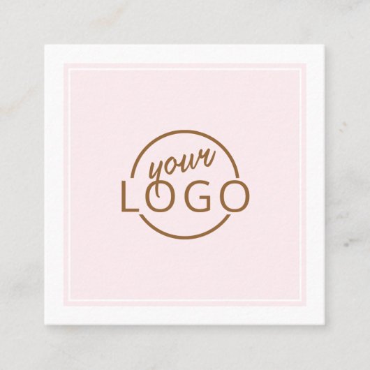 カスタムロゴ任意の色のミニマ縁どエレガントリスト スクエア名刺 (正面)