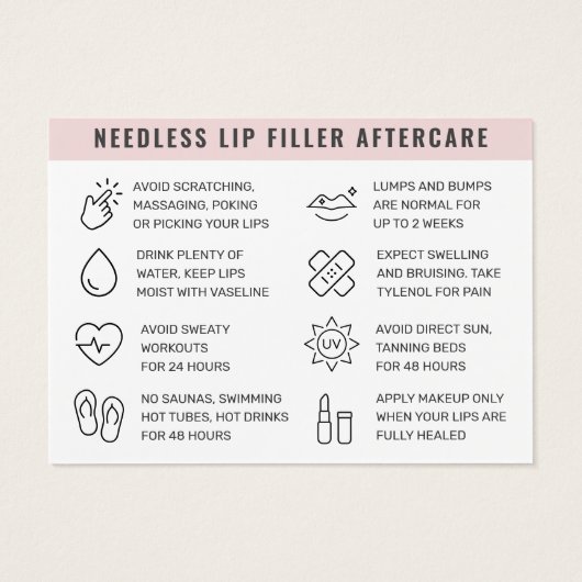 カスタムロゴ任意の色の針で唇を刺すアフターケア (裏面)