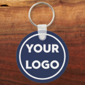 カスタムロゴ企業のスワッグネイビーブルー キーホルダー (正面)