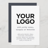 カスタムロゴ企業のパーティータイプライタ 招待状 (正面/裏面)