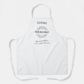 カスタムロゴ企業のプロフェッショナル白 エプロン (正面)