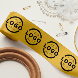 カスタムロゴ企業のプロモギフトイエロー サテンリボン
