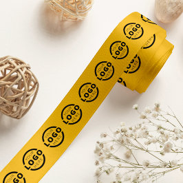 カスタムロゴ企業のプロモギフトイエロー サテンリボン