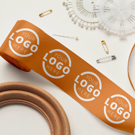 カスタムロゴ企業のプロモギフトオレンジ サテンリボン
