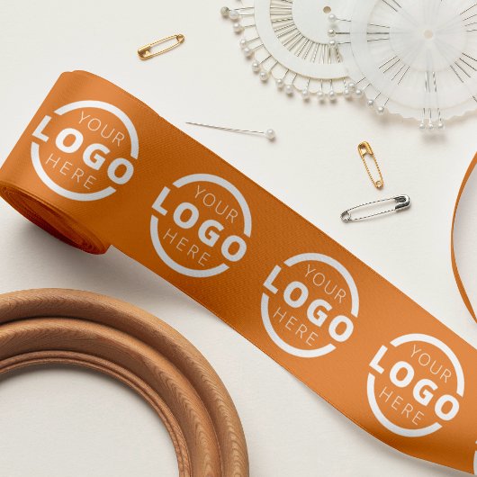 カスタムロゴ企業のプロモギフトオレンジ サテンリボン