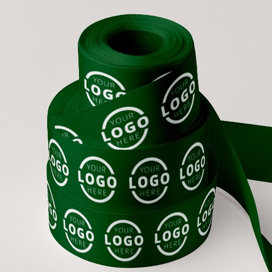 カスタムロゴ企業のプロモギフトグリーン サテンリボン
