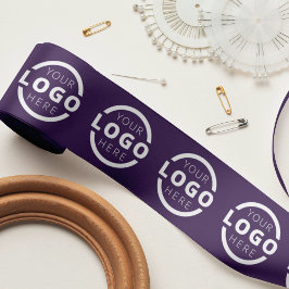 カスタムロゴ企業のプロモギフトパープル サテンリボン