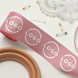 カスタムロゴ企業のプロモギフトピンク サテンリボン