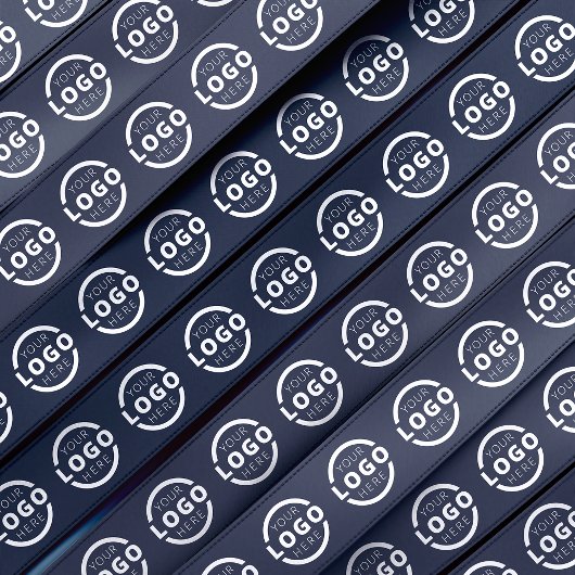 カスタムロゴ企業のプロモギフトブルー サテンリボン