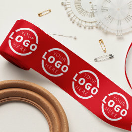 カスタムロゴ企業のプロモギフトレッド サテンリボン