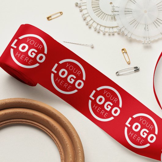 カスタムロゴ企業のプロモギフトレッド サテンリボン
