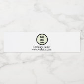 カスタムロゴ企業 ブラック＆ホワイト ビジネス コーポレート ペットボトルラベル (シングルラベル)