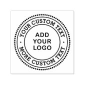 カスタムロゴ会社の点々のある縁ど自己 セルフインキングスタンプ (デザイン)