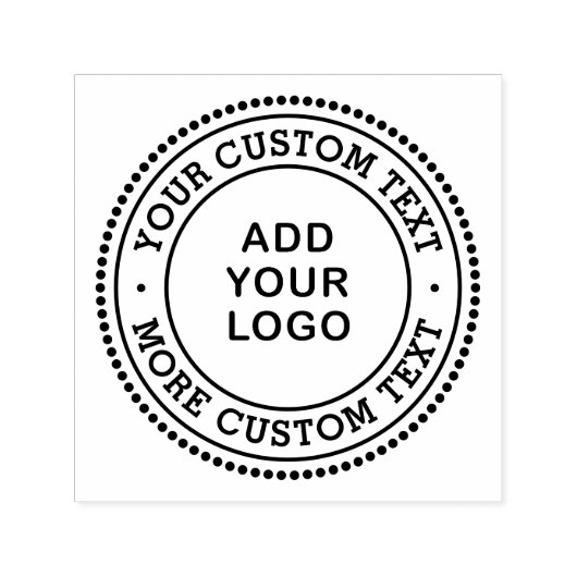 カスタムロゴ会社の点々のある縁ど自己 セルフインキングスタンプ (デザイン)