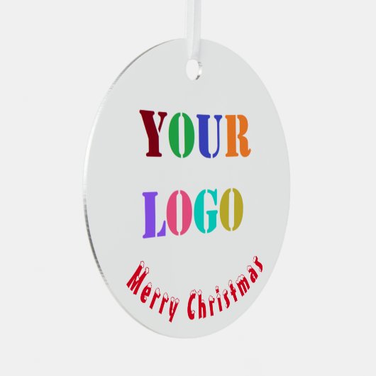 カスタムロゴ会社クリスマス装飾品 メタルオーナメント (正面右)