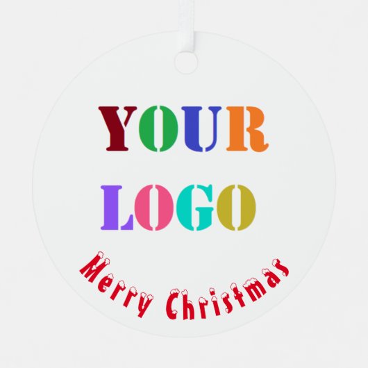 カスタムロゴ会社クリスマス装飾品 メタルオーナメント (正面)