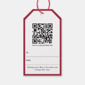 カスタムロゴ会社シーズンズグリーティングホリデーレッド ギフトタグ (裏面)
