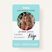 カスタムロゴ会社スタッフ写真IDセキュリティ バッジ (正面)