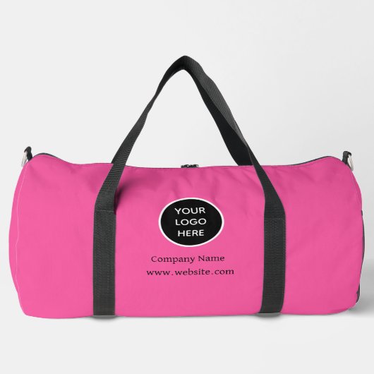 カスタムロゴ会社ピンクビジネス企業の ダッフルバッグ (正面)