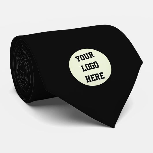 カスタムロゴ会社ブラックビジネス企業の ネクタイ (ロール)
