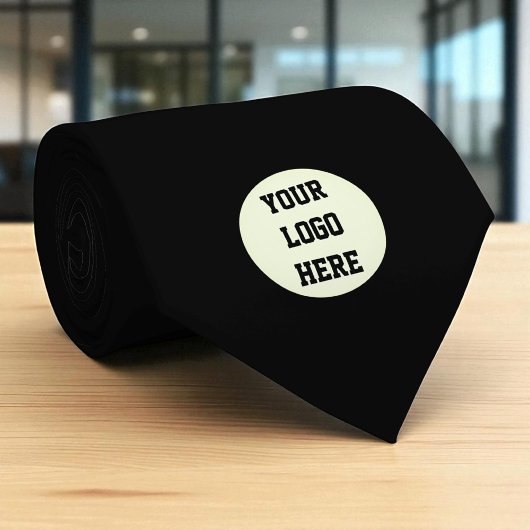 カスタムロゴ会社ブラックビジネス企業の ネクタイ