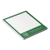 カスタムロゴ会社ブランドのギフトグリーン ノートパッド (アングル)