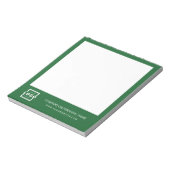 カスタムロゴ会社ブランドのギフトグリーン ノートパッド (回転)