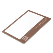 カスタムロゴ会社ブランドのギフトブラウン ノートパッド (アングル)