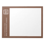 カスタムロゴ会社ブランドのギフトブラウン ノートパッド (正面)