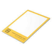 カスタムロゴ会社ブランドギフトイエロー ノートパッド (アングル)