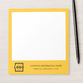カスタムロゴ会社ブランドギフトイエロー ノートパッド