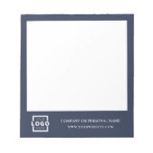 カスタムロゴ会社ブランドギフトブルー ノートパッド (正面)