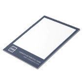 カスタムロゴ会社ブランドギフトブルー ノートパッド (アングル)