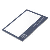 カスタムロゴ会社ブランドギフトブルー ノートパッド (アングル)