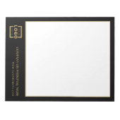 カスタムロゴ会社ブランドギフト金ゴールド ノートパッド (正面)