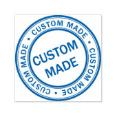 カスタムロゴ会社ブルー セルフインキングスタンプ (デザイン)