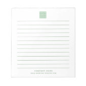 カスタムロゴ会社名グリーンライン ノートパッド (正面)