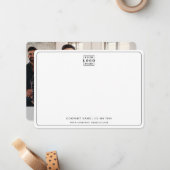 カスタムロゴ会社名ビジネスチーム写真 ノートカード (正面/裏面インサイチュ)