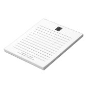 カスタムロゴ会社名ブラックライン ノートパッド (回転)